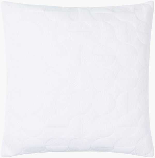 Surya Semicircle 18"L X 18"W Cotton Accent Pillow - Stylish Modern Design For Chic Home Decor Upgrade White Cotton,Cotton Smc003-2020