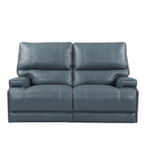 Parker House Whitman - Verona Azure - Powered By Freemotion Power Reclining Sofa And Loveseat Blue Top Grain Leather With Match (X) Mwhi-32ph-p25-vaz