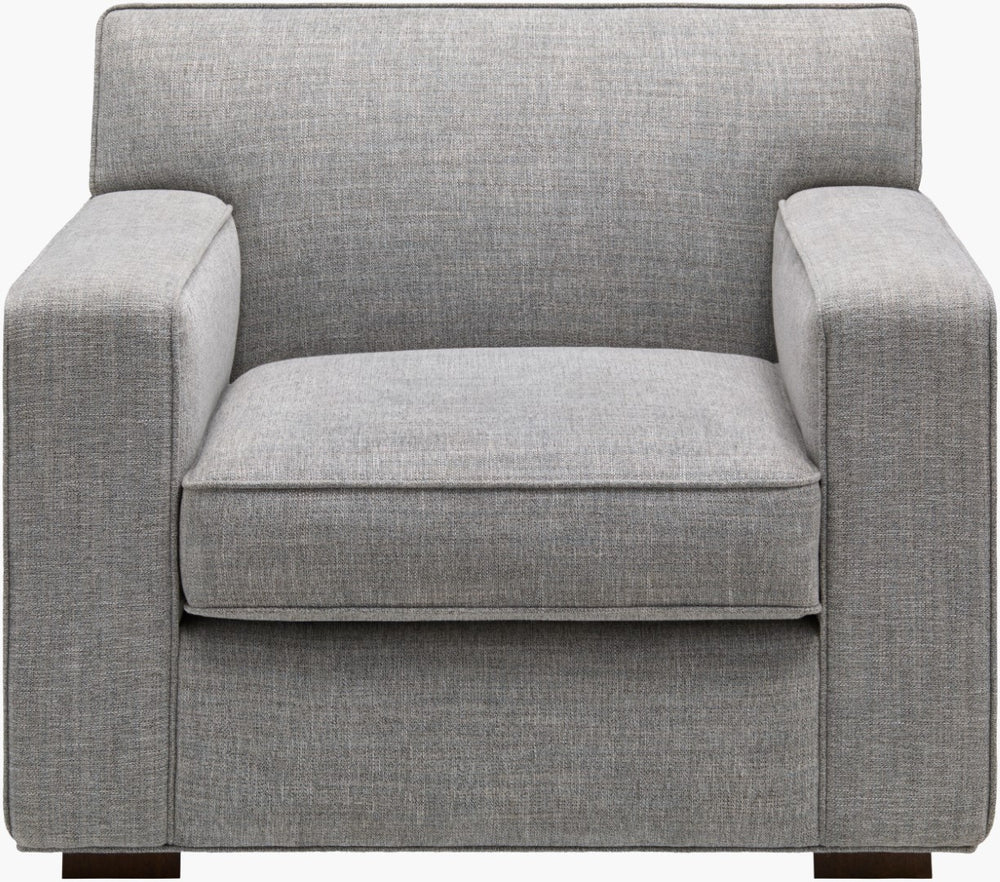Surya Smith Accent Chair - 31"H X 38"W X 36"D, Modern Comfort With Durable Upholstery & Elegant Design Base, Brown Polyester,Poplar,Plywood,Rubber Wood,Polyurethane Foam,Duck Feathers Smh-002