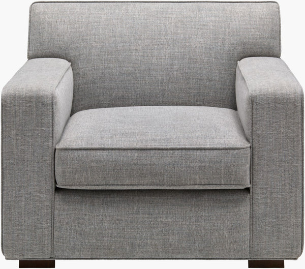 Surya Smith Accent Chair - 31"H X 38"W X 36"D, Modern Comfort With Durable Upholstery & Elegant Design Base, Brown Polyester,Poplar,Plywood,Rubber Wood,Polyurethane Foam,Duck Feathers Smh-002
