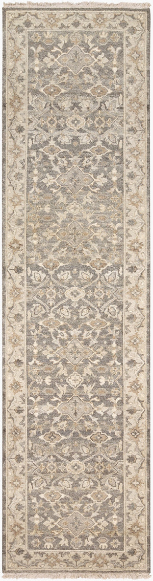 Surya Soumek Hand-made 2' X 3' Elegant New Zealand Wool Rug - Timeless Style For Your Home Décor Medium Gray Nz Wool Smk102-2610