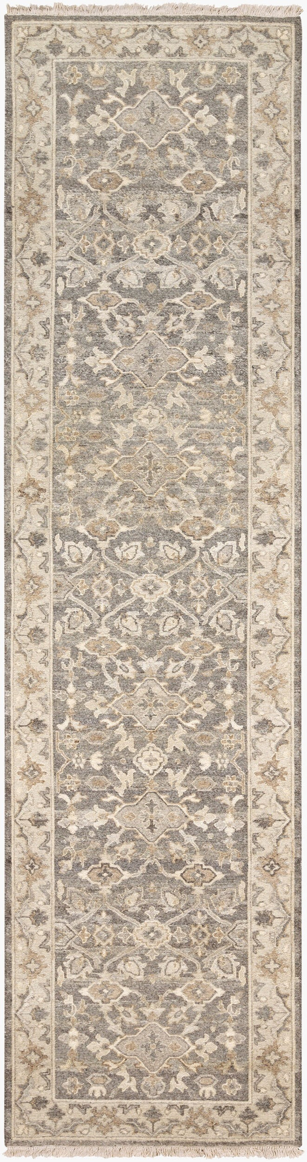 Surya Soumek Hand-made 2' X 3' Elegant New Zealand Wool Rug - Timeless Style For Your Home Décor Medium Gray Nz Wool Smk102-2610
