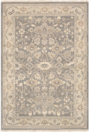 Surya Soumek Hand-made 2' X 3' Elegant New Zealand Wool Rug - Timeless Style For Your Home Décor Medium Gray Nz Wool Smk102-1215