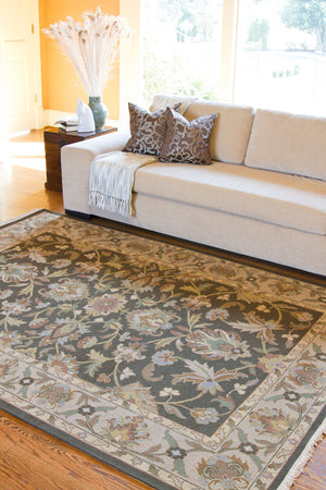 Surya Soumek Hand-made 2' X 3' Elegant New Zealand Wool Rug - Timeless Style For Your Home Décor Tan Nz Wool Smk74-23