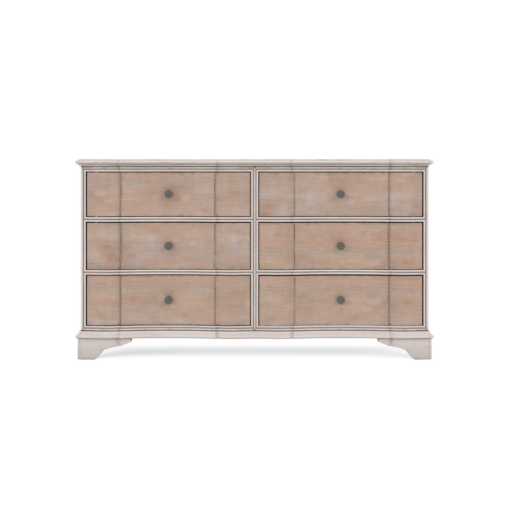 A.R.T. Furniture Alcove Dresser - Elegant Casual Traditional Design In Belgian Ivory & Washed Maple With Cedar Drawers Light Brown, White Acacia Solids,Maple Veneers,Metal 321130-2801