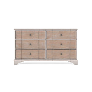 A.R.T. Furniture Alcove Dresser - Elegant Casual Traditional Design In Belgian Ivory & Washed Maple With Cedar Drawers Light Brown, White Acacia Solids,Maple Veneers,Metal 321130-2801