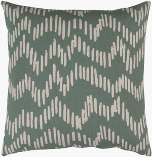 Surya Somerset 18"X18" Cotton Accent Pillow - Elegant Modern Design For Cozy Living Room Or Bedroom Decor Sage Cotton Sms012-2020p