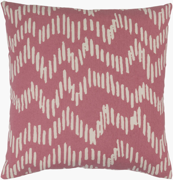 Surya Somerset 18"X18" Cotton Accent Pillow - Elegant Modern Design For Cozy Living Room Or Bedroom Decor Pink Cotton Sms013-2020