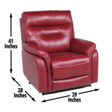 Steve Silver Fortuna Recliner Power/Power Wine FT850CW