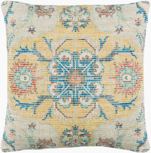Surya Samsun 18" Bohemian Accent Pillow - Soft Cotton Blend For Chic Home Decor, Spot Clean Only Yellow Cotton,Polyester,Cotton Smu001-1818p