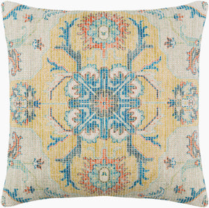 Surya Samsun 18" Bohemian Accent Pillow - Soft Cotton Blend For Chic Home Decor, Spot Clean Only Yellow Cotton,Polyester,Cotton Smu001-2020