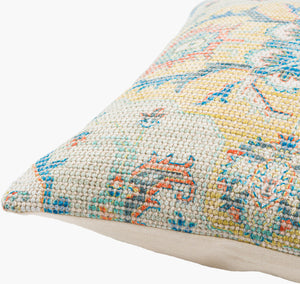 Surya Samsun 18" Bohemian Accent Pillow - Soft Cotton Blend For Chic Home Decor, Spot Clean Only Yellow Cotton,Polyester,Cotton Smu001-1818p