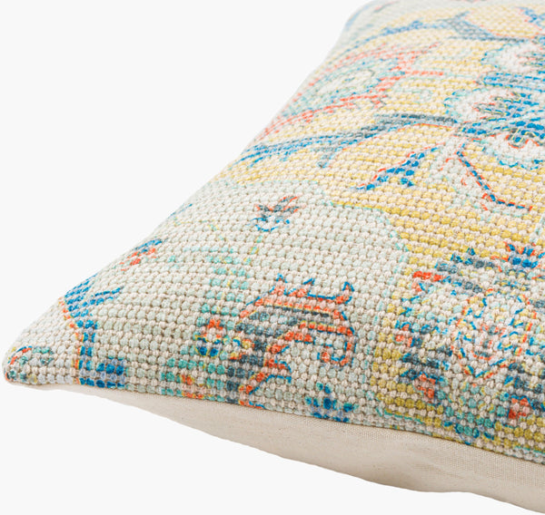 Surya Samsun 18" Bohemian Accent Pillow - Soft Cotton Blend For Chic Home Decor, Spot Clean Only Yellow Cotton,Polyester,Cotton Smu001-1818p