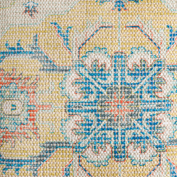 Surya Samsun 18" Bohemian Accent Pillow - Soft Cotton Blend For Chic Home Decor, Spot Clean Only Yellow Cotton,Polyester,Cotton Smu001-1818p