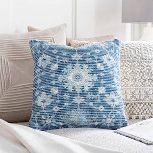 Surya Samsun Bohemian Global Square Accent Pillow Handcrafted Textured Cotton Blend Sofa Decor SMU002-2020D