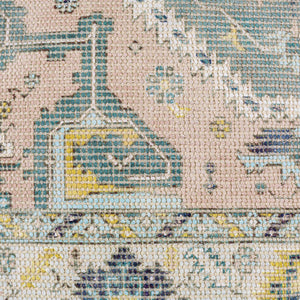 Surya Samsun Bohemian Lumbar Pillow - 14"L X 22"W, Artisan-crafted Cotton Blend, Vibrant Home Decor Accent Dusty Pink Cotton,Polyester,Cotton Smu006-1422