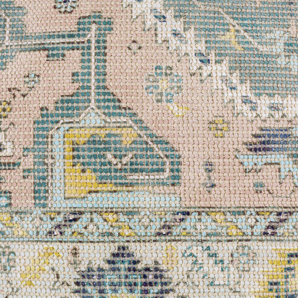 Surya Samsun Bohemian Lumbar Pillow - 14"L X 22"W, Artisan-crafted Cotton Blend, Vibrant Home Decor Accent Dusty Pink Cotton,Polyester,Cotton Smu006-1422