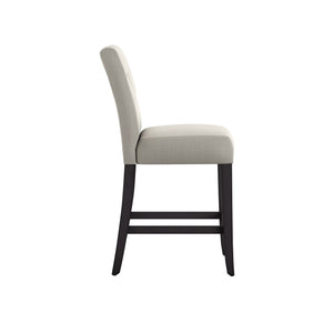 Homelegance By Top-Line Adalynn Keyhole Counter Height High Back Stools (Set of 2) Black Rubberwood