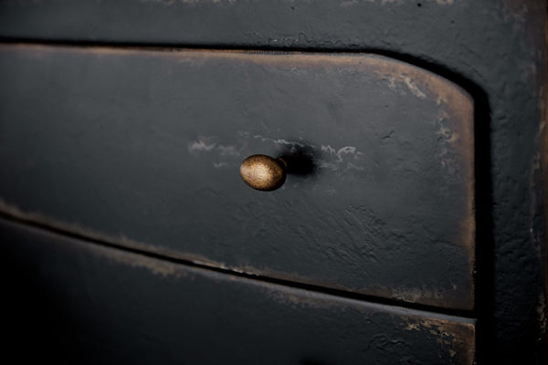 Hooker Furniture Ciao Ciao Bella Two-Drawer Nightstand In Distressed Black With Cedar-Lined Storage And Usb Charging 5805-90016-99