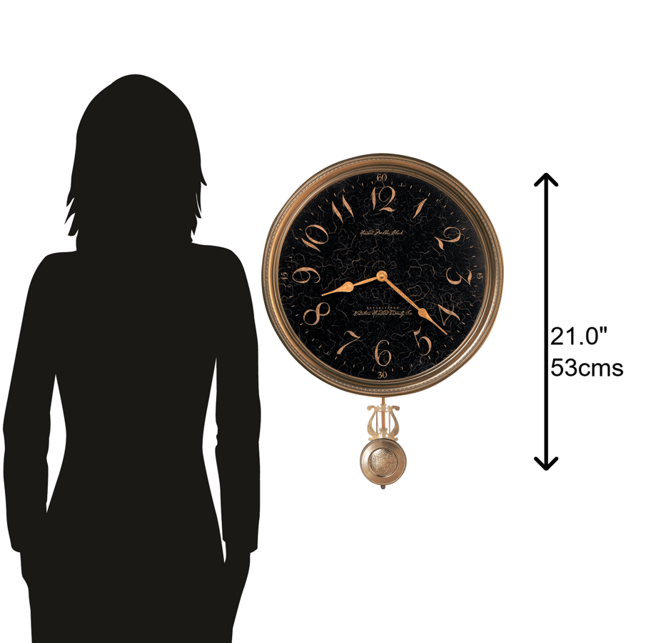 Hekman Furniture 620449 Antique Brass Paris Night Wall Clock - Exquisite Design, Elegant Numerals & Timeless Charm  Paris Night Wall Clock 620449