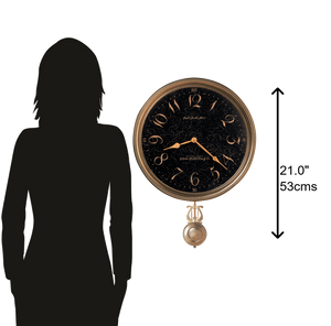 Hekman Furniture 620449 Antique Brass Paris Night Wall Clock - Exquisite Design, Elegant Numerals & Timeless Charm  Paris Night Wall Clock 620449