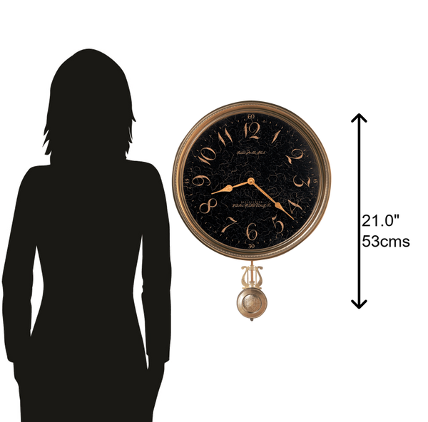 Hekman Furniture 620449 Antique Brass Paris Night Wall Clock - Exquisite Design, Elegant Numerals & Timeless Charm  Paris Night Wall Clock 620449