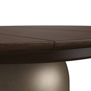 A.R.T. Furniture Verge Round Dining Table - Handcrafted Walnut Finish with Extensible Design for Modern Homes & Gatherings 337225-1960