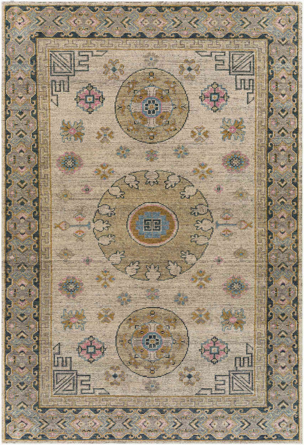 Surya Smyrna Handmade 10' X 14' Luxury Rug - Timeless Elegance In Low Pile Wool, Ideal For Cozy Spaces Medium Green Wool Smy2301-23