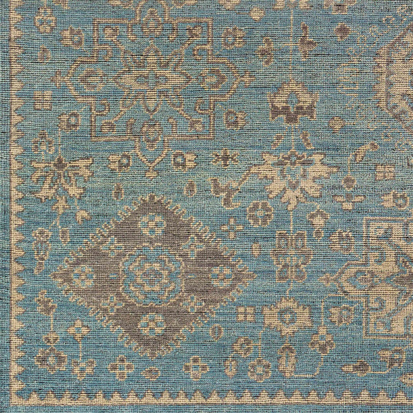 Surya Smyrna Handmade 10' X 14' Luxury Rug - Timeless Elegance In Low Pile Wool, Ideal For Cozy Spaces Light Blue Wool Smy2303-1014