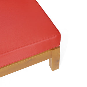 English Elm Christopher Knight Home® - Brava X-Back Left Corner Bench Set For Stylish Indoor/Outdoor Comfort - Durable Acacia Wood Design 57967.00RED2