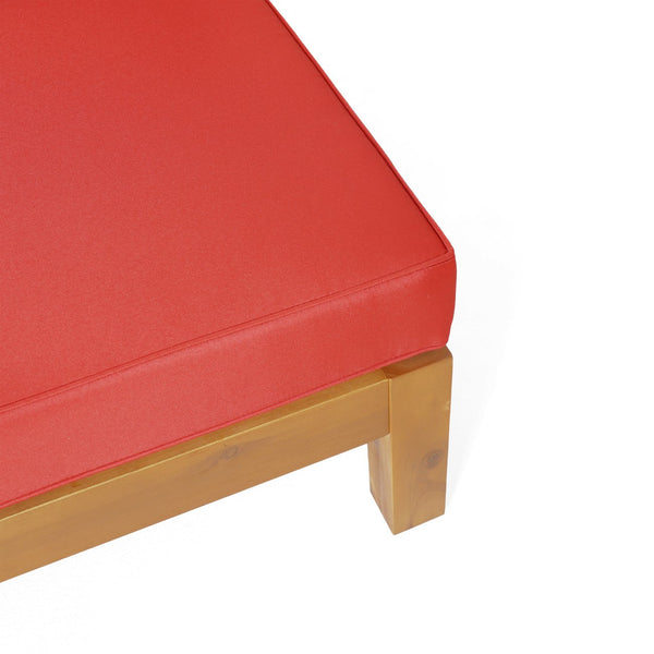 English Elm Christopher Knight Home® - Brava X-Back Left Corner Bench Set For Stylish Indoor/Outdoor Comfort - Durable Acacia Wood Design 57967.00RED2