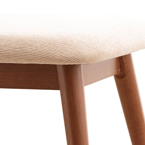 Homelegance By Top-Line Dakota Modern Tapered Upholstered Dining Bench Beige Wood