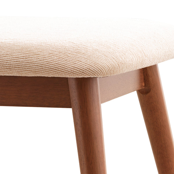 Homelegance By Top-Line Dakota Modern Tapered Upholstered Dining Bench Beige Wood