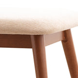 Homelegance By Top-Line Dakota Modern Tapered Upholstered Dining Bench Beige Wood