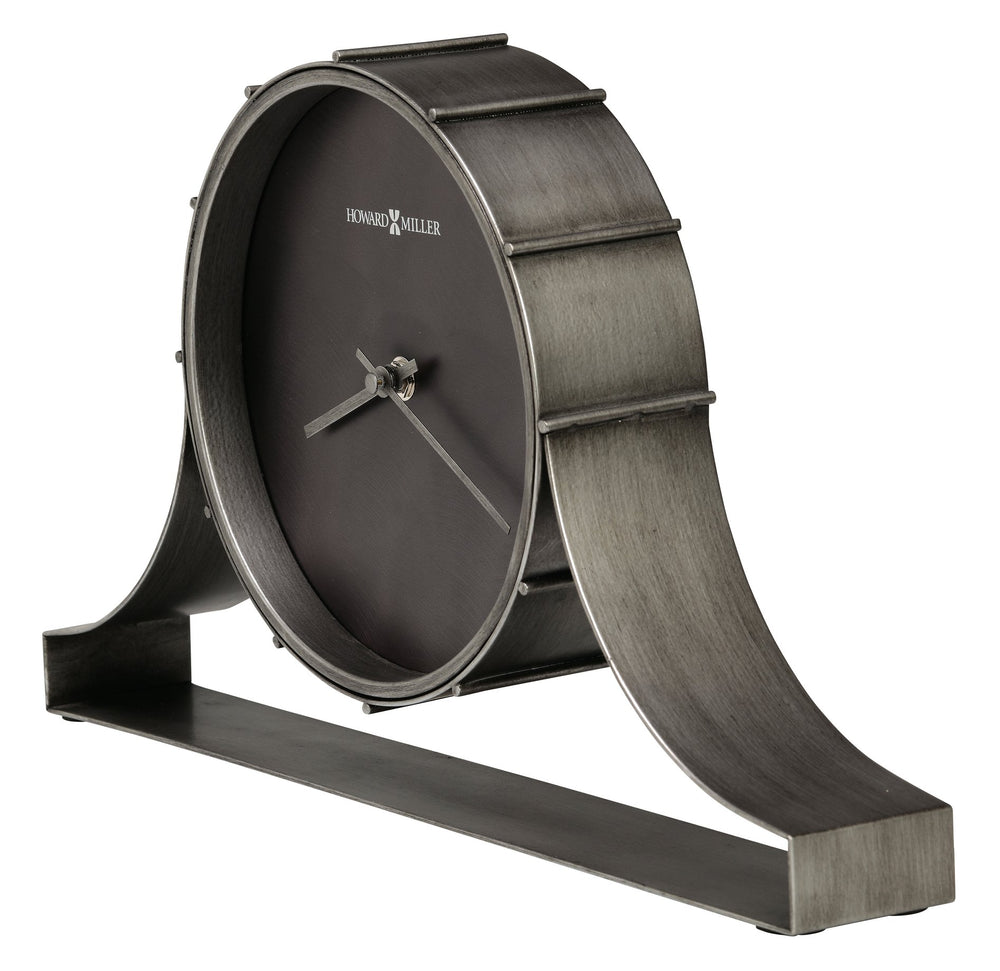 Hekman Furniture 635208 Seeley Metal Mantel Clock - Industrial Aged Silver Design With Quartz Movement For Any Space  Seeley Mantel Clock 635208