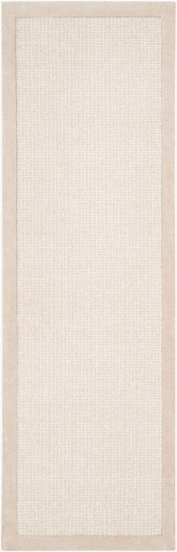 Livabliss Siena Hand Tufted Wool Area Rug Neutral Tone Medium Pile for Living Room Floors Light Gray, Cre 2'6" x 8' SNA2301-268