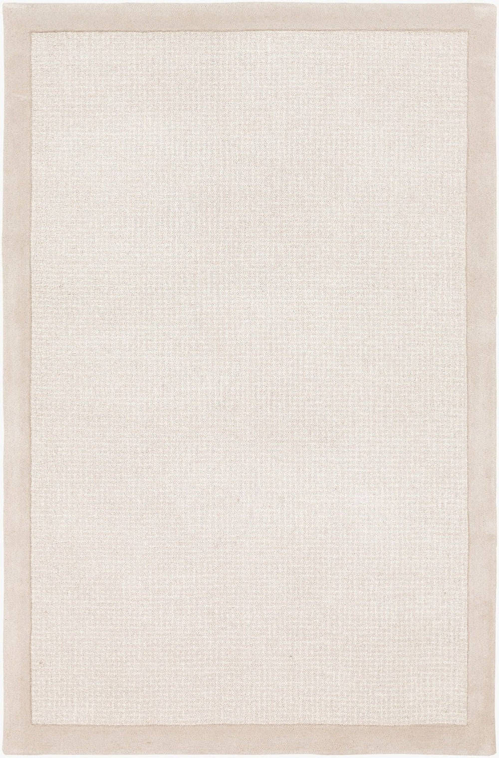 Livabliss Siena Hand Tufted Wool Area Rug Neutral Tone Medium Pile for Living Room Floors Light Gray, Cre 6' x 9' SNA2301-69