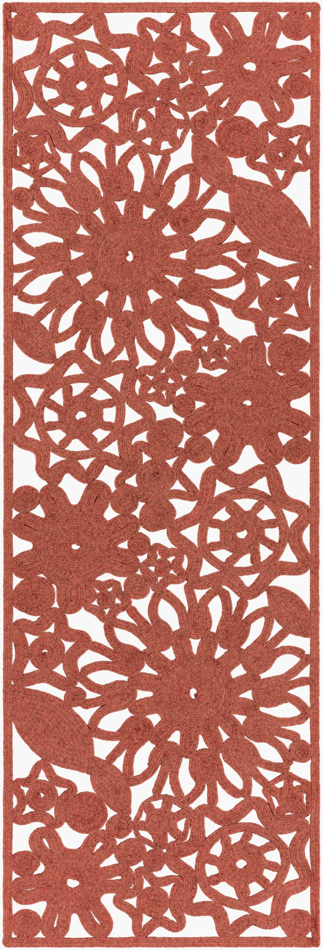 Surya Sanibel 8' X 8' Handmade Rug - Durable, Modern Decor Perfect For Effortless Style In Any Space Red Polypropylene,Polyester,Viscose Snb4019-268