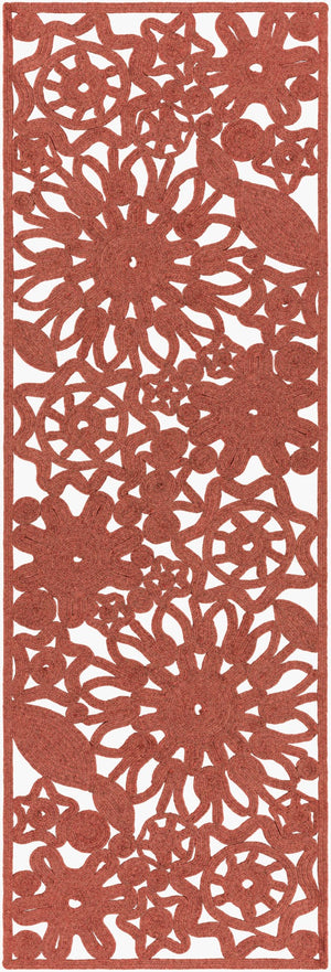Surya Sanibel 8' X 8' Handmade Rug - Durable, Modern Decor Perfect For Effortless Style In Any Space Red Polypropylene,Polyester,Viscose Snb4019-268