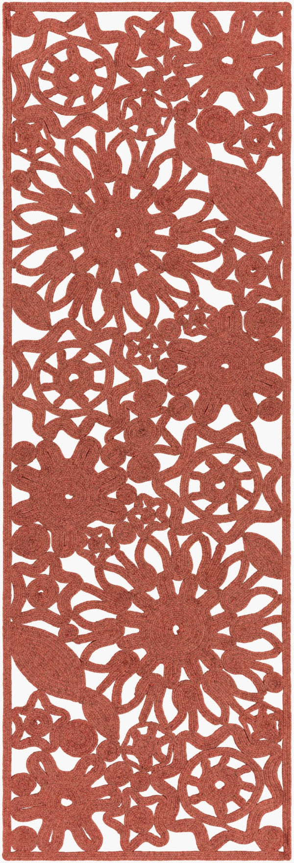 Surya Sanibel 8' X 8' Handmade Rug - Durable, Modern Decor Perfect For Effortless Style In Any Space Red Polypropylene,Polyester,Viscose Snb4019-268