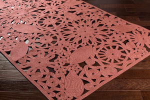 Surya Sanibel 8' X 8' Handmade Rug - Durable, Modern Decor Perfect For Effortless Style In Any Space Red Polypropylene,Polyester,Viscose Snb4019-268