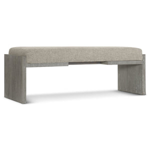 Bernhardt Bernhardt Foundations Bench — 54" Modern-Rustic Acacia In Dark Shale With Woven Cushion, Versatile Seating 306508
