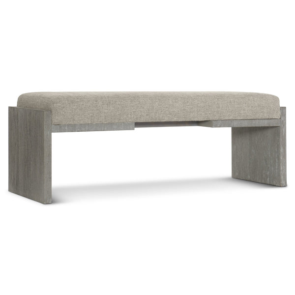 Bernhardt Bernhardt Foundations Bench — 54" Modern-Rustic Acacia In Dark Shale With Woven Cushion, Versatile Seating 306508