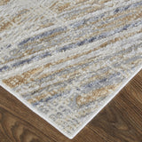 Feizy Rugs Laina Modern Low-pile Abstract Area Rug - Versatile Designs For Living Rooms, Bedrooms & More Tan,Ivory,Gray Polyester,Polypropylene Lai39g6fgrybgee7a