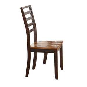 English Elm Steve Silver - Captivating Side Chair - Cordovan Cherry Finish, Ladder Back - Optimal Comfort, Farmhouse Or Style-Blending Environments, Set Of 2 Chairs