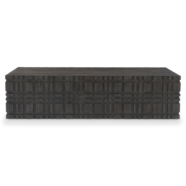 Bernhardt Bernhardt Cowley Cocktail Table — Sculptural Rustic Oak Coffee Table With Geometric Pattern, Tadon Finish 529019