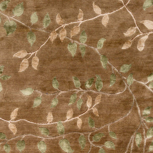 Surya Synergy Handmade 2' X 3' High-pile Rug - Elegant Design, Durable & Perfect For Any Room Decor Dark Brown Wool,Viscose Sng5002-23