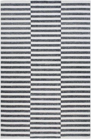 Surya Sonia Handmade 2' X 3' Eco-friendly Rug - Stylish, Durable, Hand-loomed Design For Any Room Decor Charcoal Recycled Pet Yarn Sni2300-23