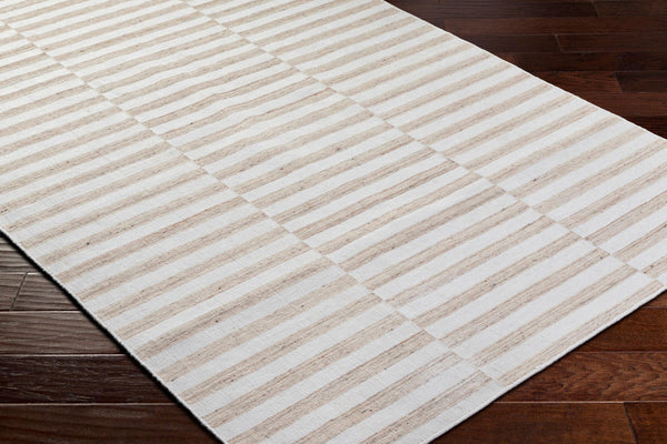 Surya Sonia Handmade 2' X 3' Eco-friendly Rug - Stylish, Durable, Hand-loomed Design For Any Room Decor Ivory Recycled Pet Yarn Sni2301-23