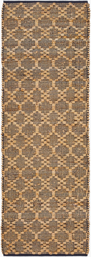 Livabliss Selanik Handwoven Cotton Jute Flatweave Runner Rug for Hallways and Entryways Beige, Black 2'6" x 8' SNK2301-268
